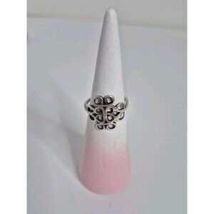VTG Mexico Sterling Silver 925 Openwork Scroll Ring Size 6.5 Signed Marked